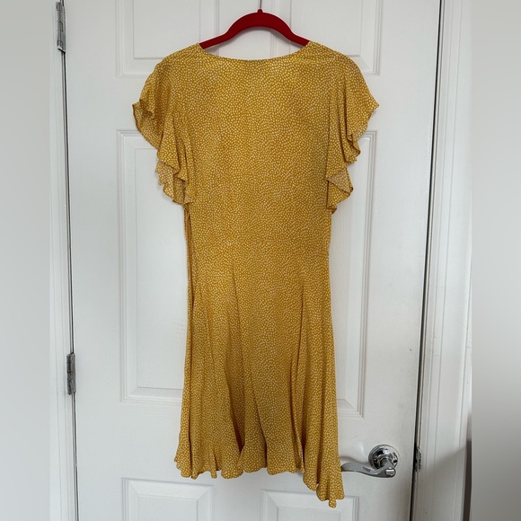 Auguste The Label Yellow/White Dot Mini Dress - US Size 4 - Picture 2 of 4